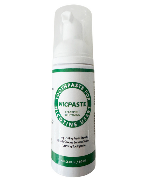 NicPaste Foaming Toothpaste – Gum Comfort for Nicotine Users (Spearmint, 60 mL)
